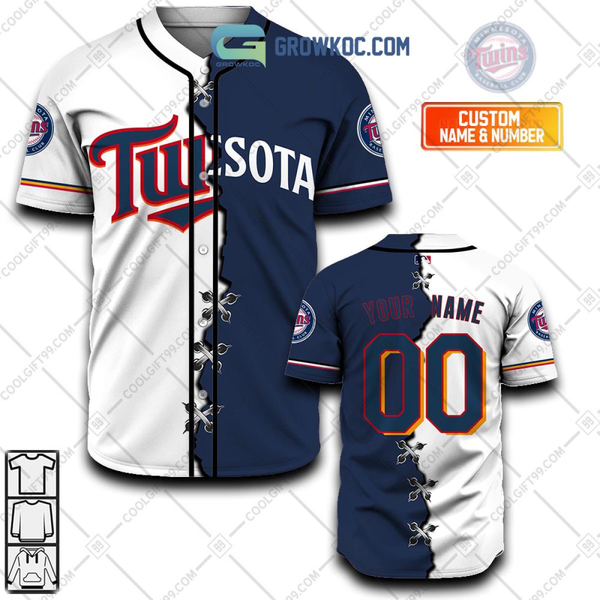 MLB Minnesota Twins Stitch Personalized Baseball Jersey - Express