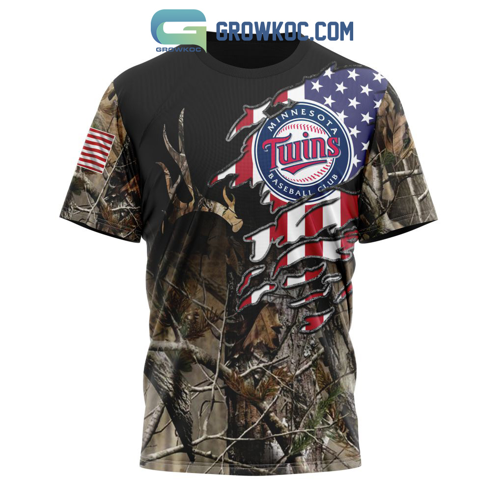 Minnesota Twins MLB Personalized Hunting Camouflage Hoodie T Shirt - Growkoc