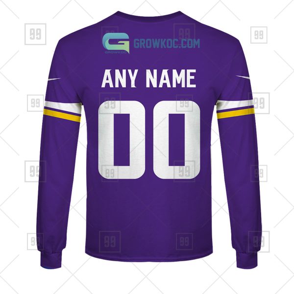 Minnesota Vikings NFL Personalized Home Jersey Hoodie T Shirt