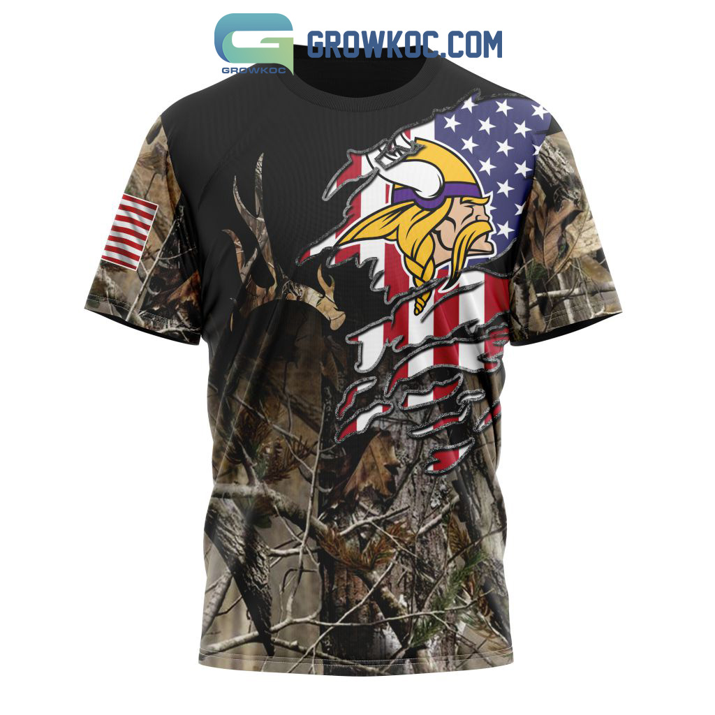 Minnesota Vikings NFL Special Camo Realtree Hunting Personalized Hoodie T  Shirt - Growkoc