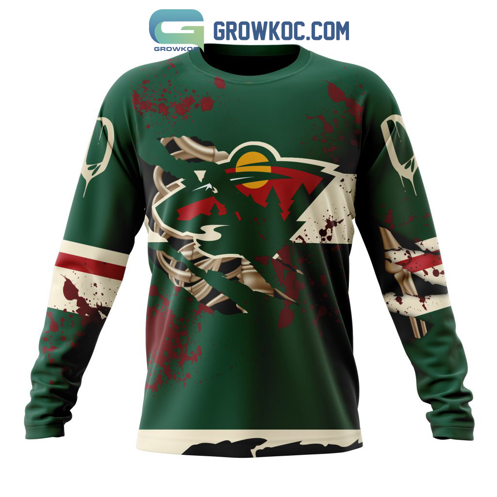 NHL Minnesota Wild Specialized Design Jersey With Your Ribs For Halloween  Hoodie - Torunstyle