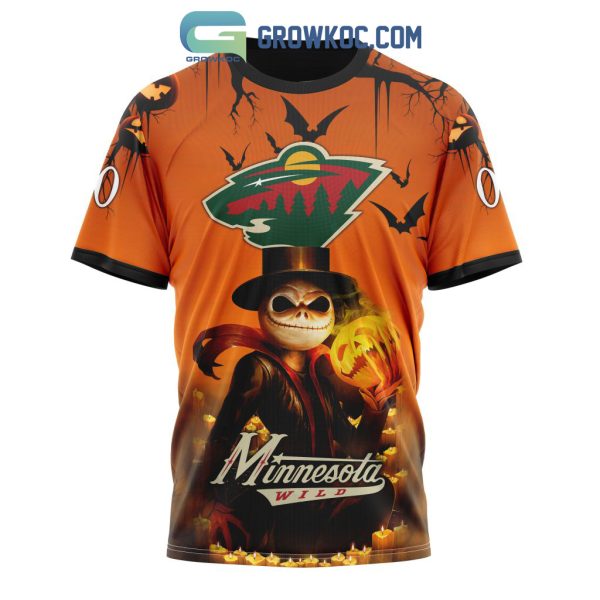 Minnesota Wild NHL Special Jack Skellington Halloween Concepts Hoodie T Shirt