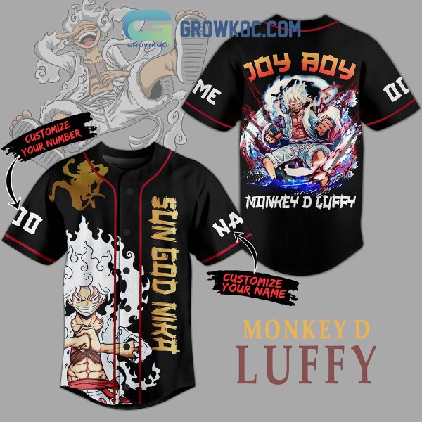 Monkey D Luffy Sun God Nika Personalized Baseball Jersey