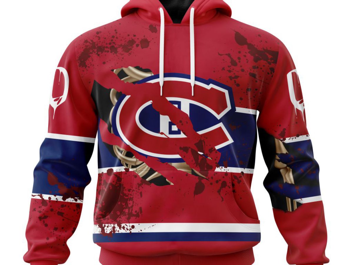 NHL Montreal Canadiens Specialized Design Jersey With Your Ribs For  Halloween All Over Printed Hoodie - Reallgraphics