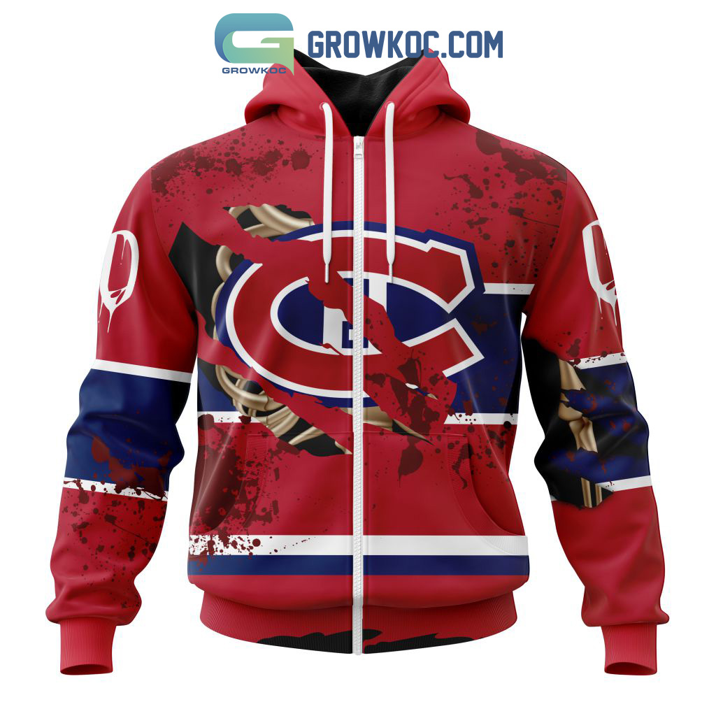 NHL Montreal Canadiens Specialized Design Jersey With Your Ribs For  Halloween All Over Printed Hoodie - Reallgraphics