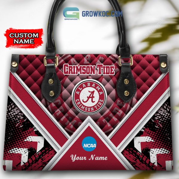 NCAA Alabama Crimson Tide Custom Name Women Handbags And Women Purse Wallet