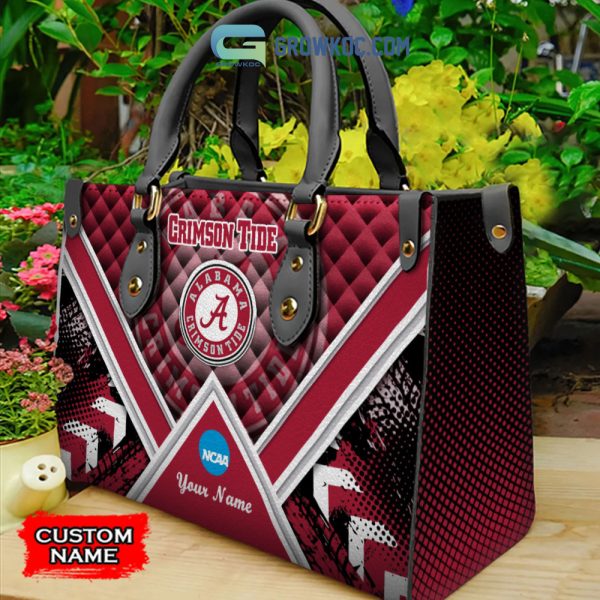 NCAA Alabama Crimson Tide Custom Name Women Handbags And Women Purse Wallet