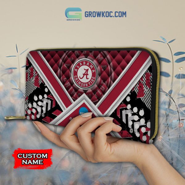 NCAA Alabama Crimson Tide Custom Name Women Handbags And Women Purse Wallet