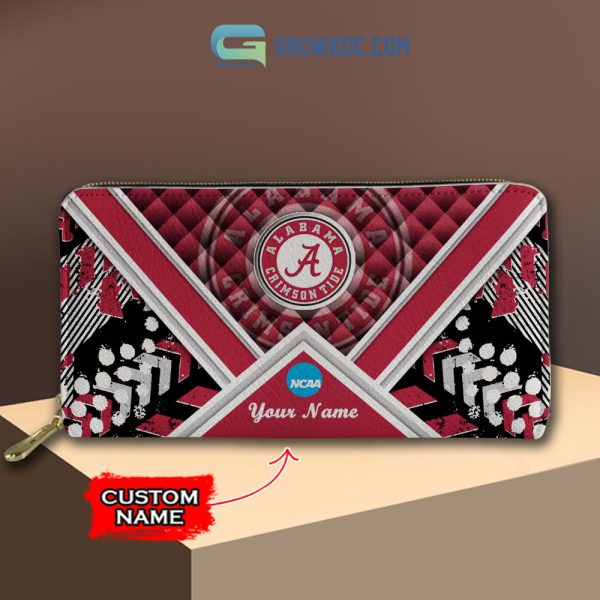 NCAA Alabama Crimson Tide Custom Name Women Handbags And Women Purse Wallet