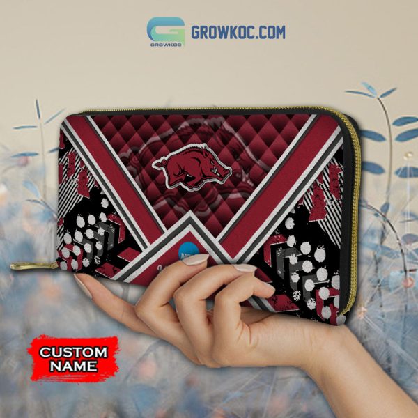 NCAA Arkansas Razorbacks Custom Name Women Handbags And Women Purse Wallet