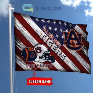 NCAA Auburn Tigers Custom Name USA House Garden Flag