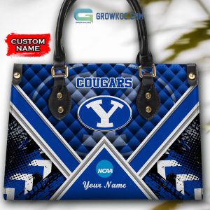 NCAA BYU Cougars Custom Name Women Handbags And Women Purse Wallet