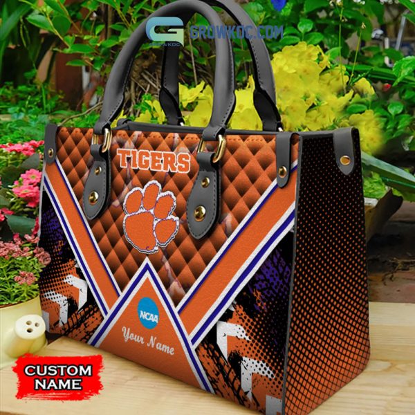 NCAA Clemson Tigers Custom Name Women Handbags And Women Purse Wallet