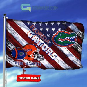 NCAA Florida Gators Custom Name USA House Garden Flag