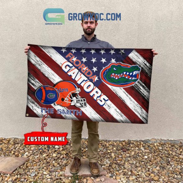 NCAA Florida Gators Custom Name USA House Garden Flag