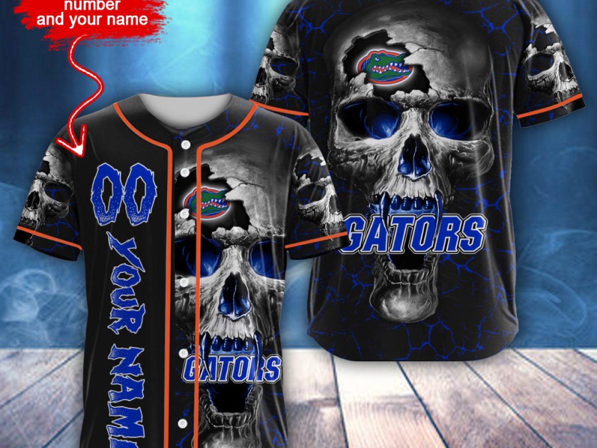 Florida Gators NCAA Custom Name And Number Best Dad Ever Baseball