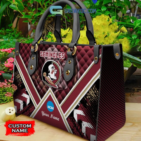 NCAA Florida State Seminoles Custom Name Women Handbags And Women Purse Wallet