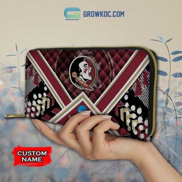 NCAA Florida State Seminoles Custom Name Women Handbags And Women Purse Wallet