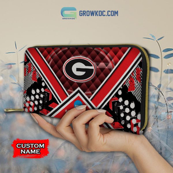 NCAA Georgia Bulldogs Custom Name Women Handbags And Women Purse Wallet