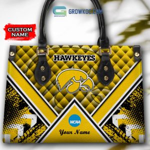 NCAA Iowa Hawkeyes Custom Name Women Handbags And Women Purse Wallet