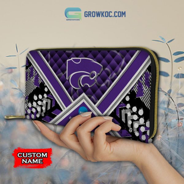 NCAA Kansas State Wildcats Custom Name Women Handbags And Women Purse Wallet