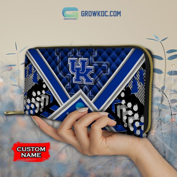 NCAA Kentucky Wildcats Custom Name Women Handbags And Women Purse Wallet