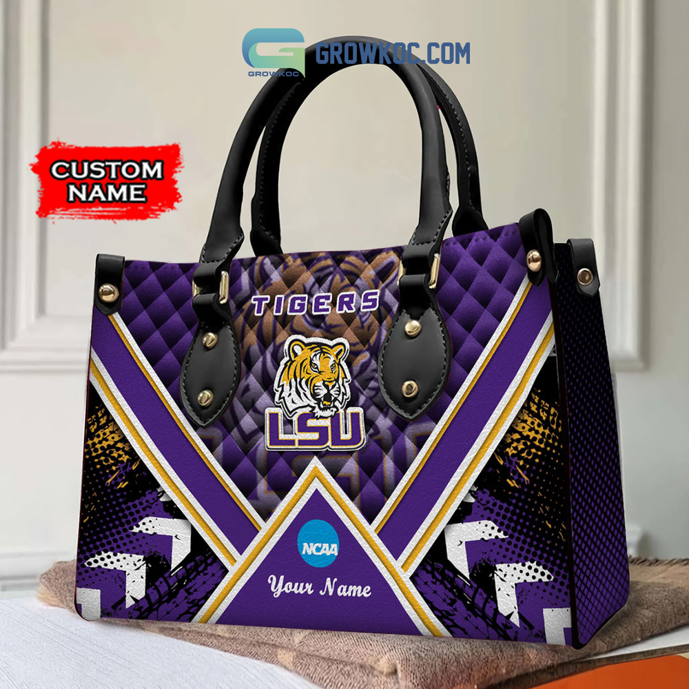 NCAA LSU Tigers Custom Name Women Handbags And Women Purse Wallet