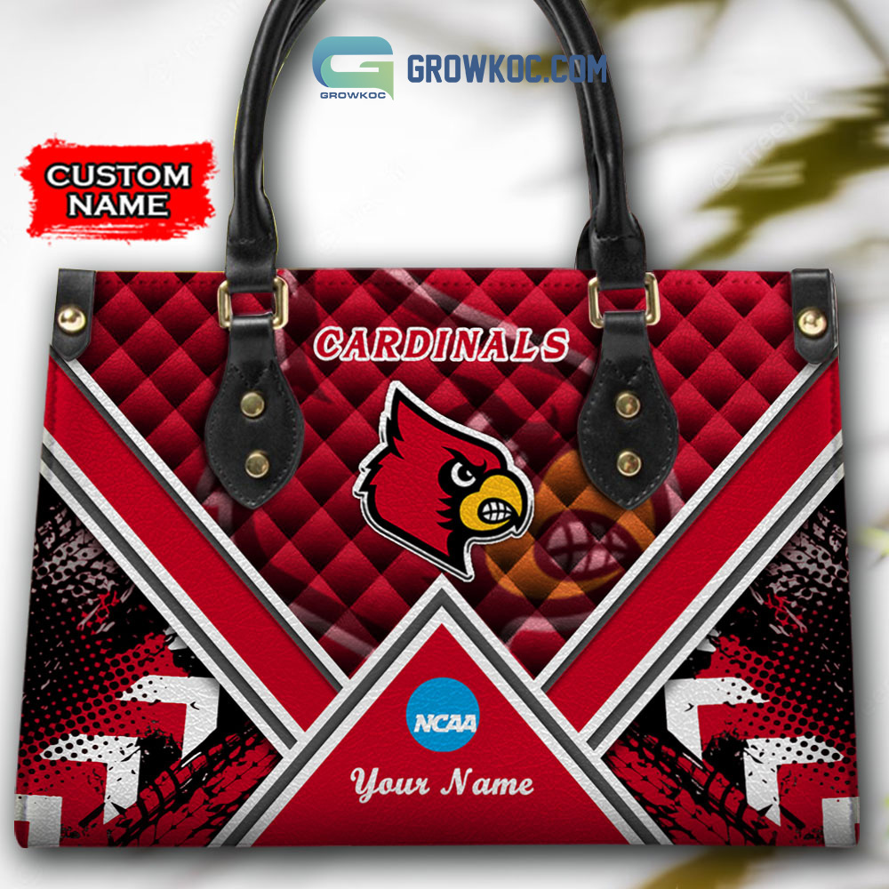 NCAA Louisville Cardinals Custom Name Women Handbags And Women Purse Wallet  - Growkoc