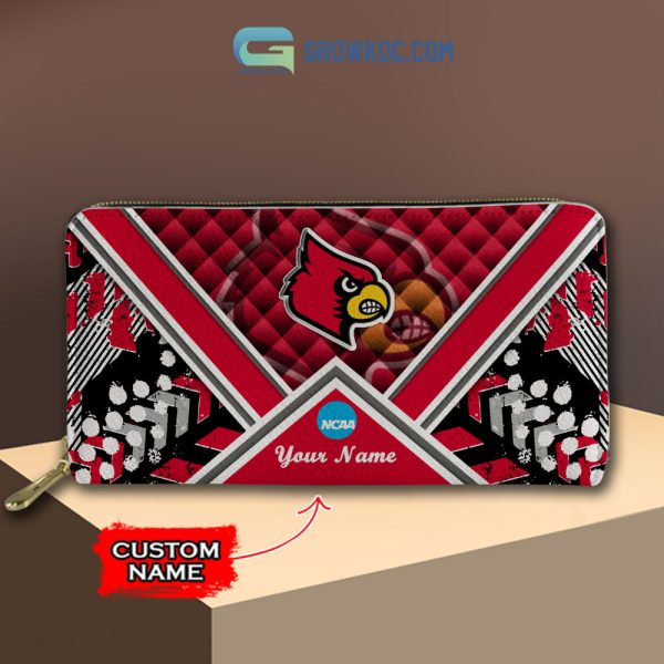 NCAA Louisville Cardinals Custom Name Women Handbags And Women Purse Wallet