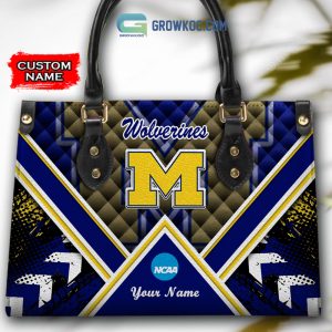 NCAA Michigan Wolverines Custom Name Women Handbags And Women Purse Wallet