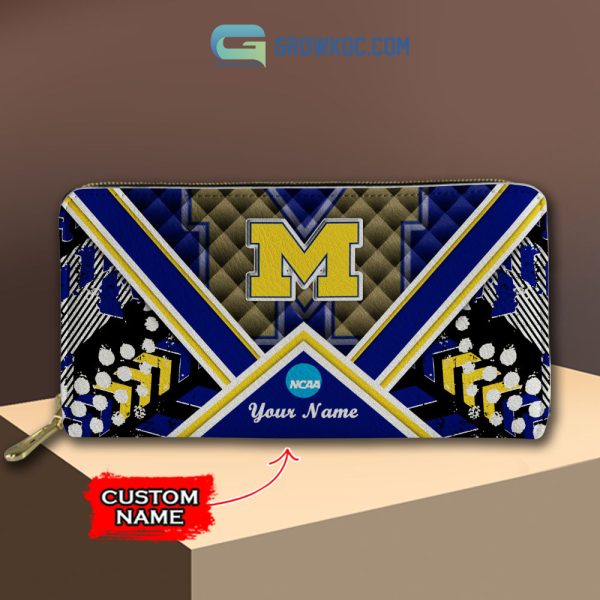 NCAA Michigan Wolverines Custom Name Women Handbags And Women Purse Wallet