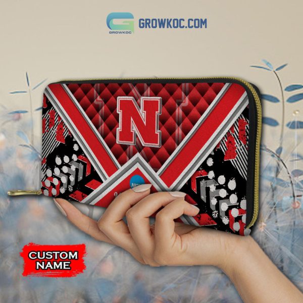 NCAA Nebraska Cornhuskers Custom Name Women Handbags And Women Purse Wallet