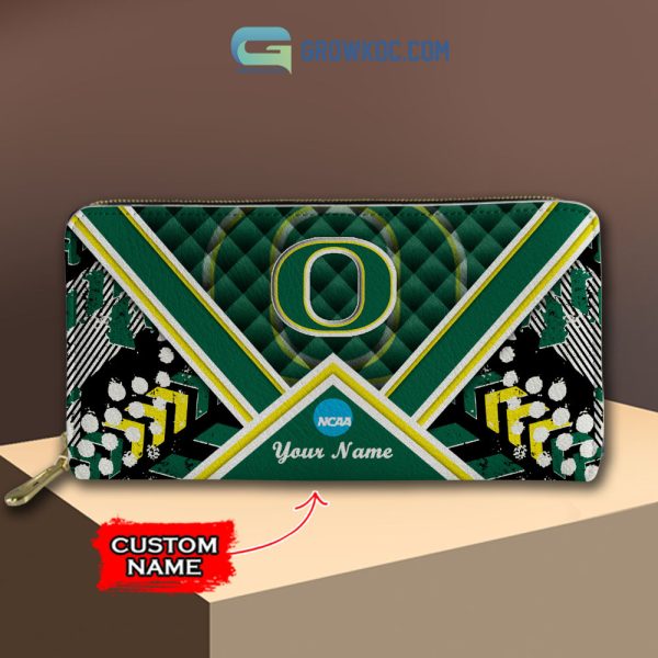 NCAA Oregon Ducks Custom Name Women Handbags And Women Purse Wallet