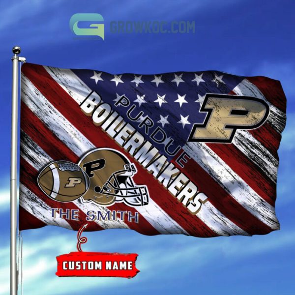 NCAA Purdue Boilermakers Custom Name USA House Garden Flag