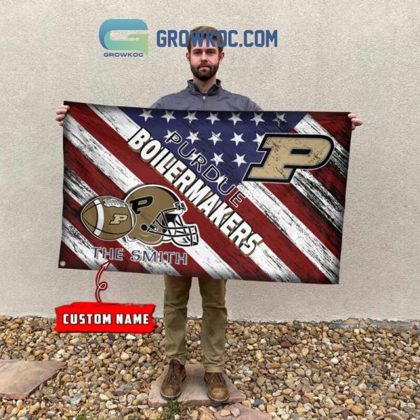 NCAA Purdue Boilermakers Custom Name USA House Garden Flag