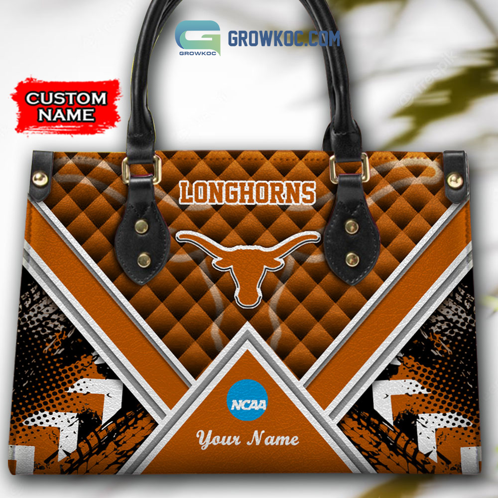 NCAA Texas Longhorns Custom Name Women Handbags And Women Purse Wallet