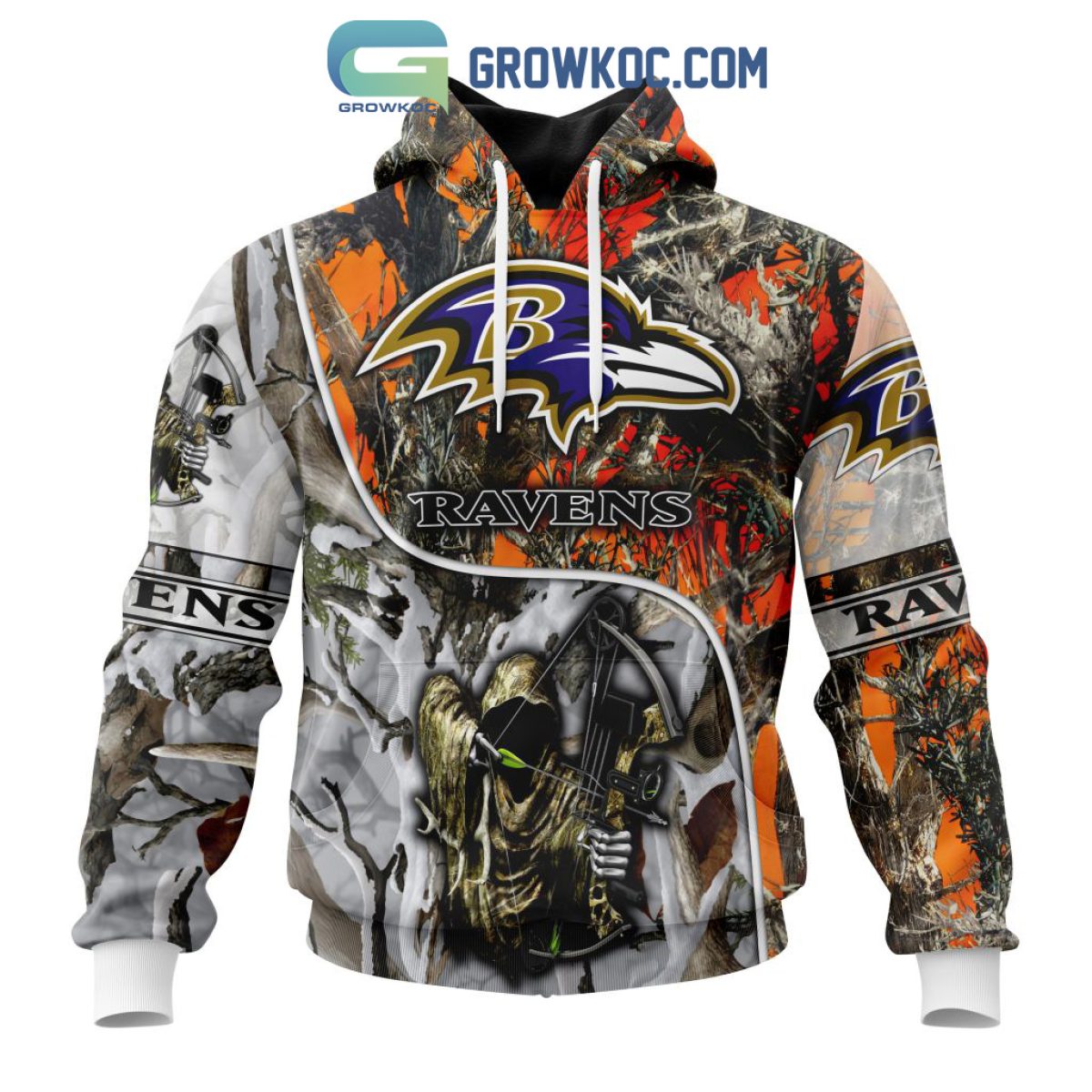 Baltimore Ravens NFL Special Camo Hunting Personalized Hoodie T Shirt -  Growkoc