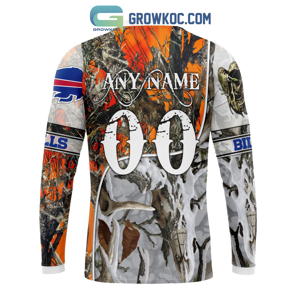 Buffalo Bills NFL Personalized Baseball Jersey Shirt Camo Skull in 2023