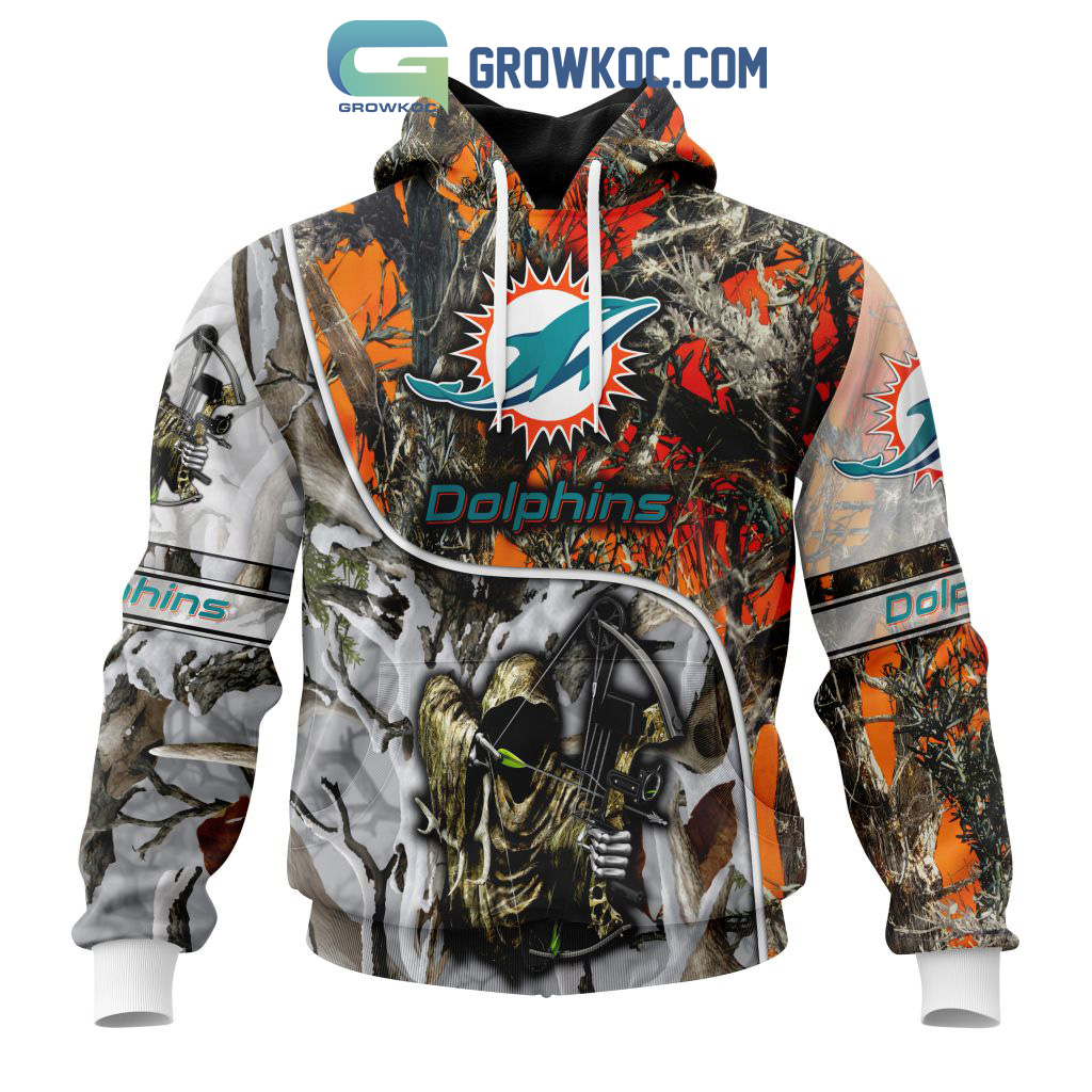 NFL Miami Dolphins Special Fall And Winter Bow Hunting Personalized Hoodie  T Shirt - Growkoc