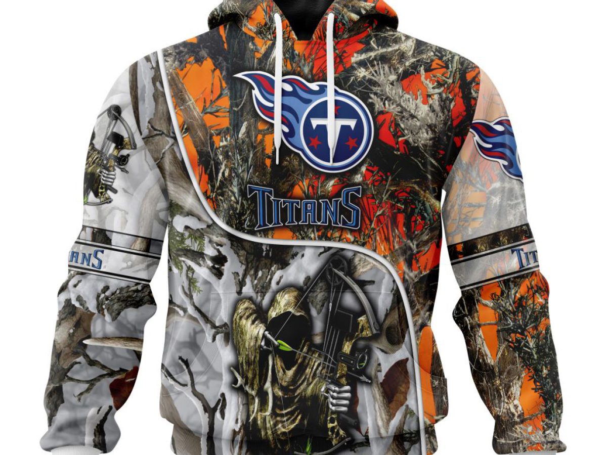 NFL Tennessee Titans Crewneck Sweatshirt USA Flag Camo Realtree Hunting  Show Your Team Spirit