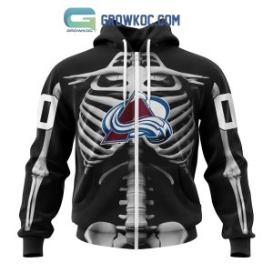 NHL Colorado Avalanche Special Skeleton Costume For Halloween Hoodie T Shirt