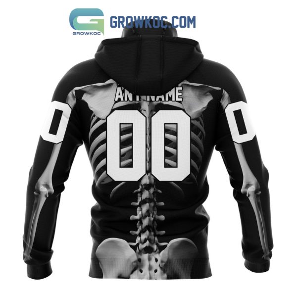 NHL Columbus Blue Jackets Special Skeleton Costume For Halloween Hoodie T Shirt