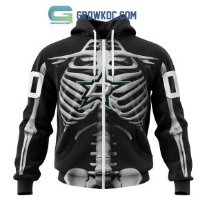 NHL Dallas Stars Special Skeleton Costume For Halloween Hoodie T Shirt