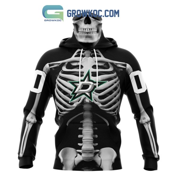 NHL Dallas Stars Special Skeleton Costume For Halloween Hoodie T Shirt