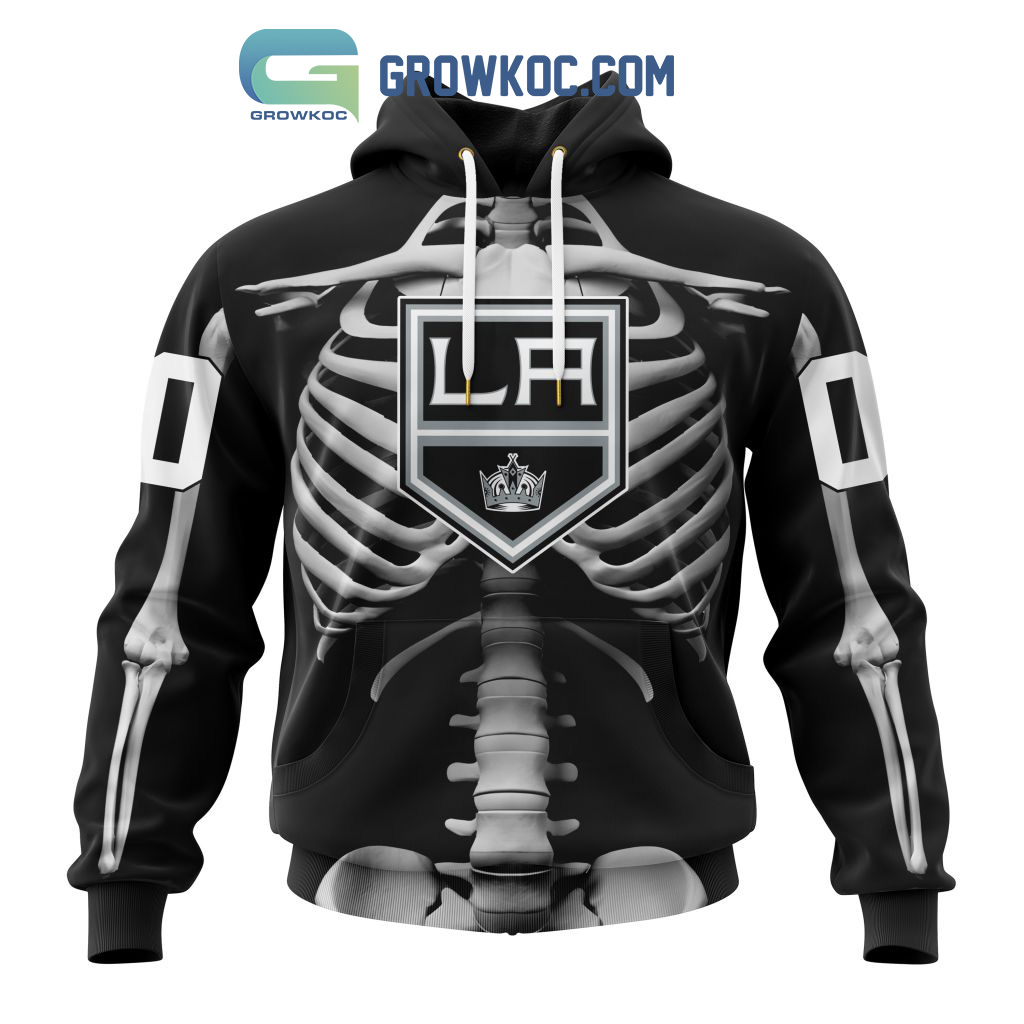 NHL Los Angeles Kings Special Skeleton Costume For Halloween Hoodie T Shirt  - Growkoc