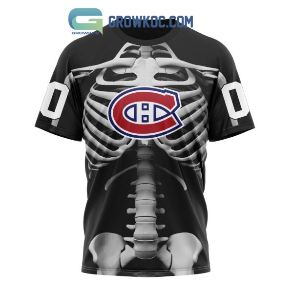 NHL Montreal Canadiens Special Skeleton Costume For Halloween Hoodie T Shirt