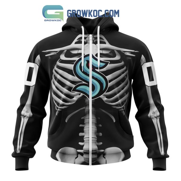 NHL Seattle Kraken Special Skeleton Costume For Halloween Hoodie T Shirt