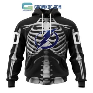 NHL Tampa Bay Lightning Special Skeleton Costume For Halloween Hoodie T Shirt