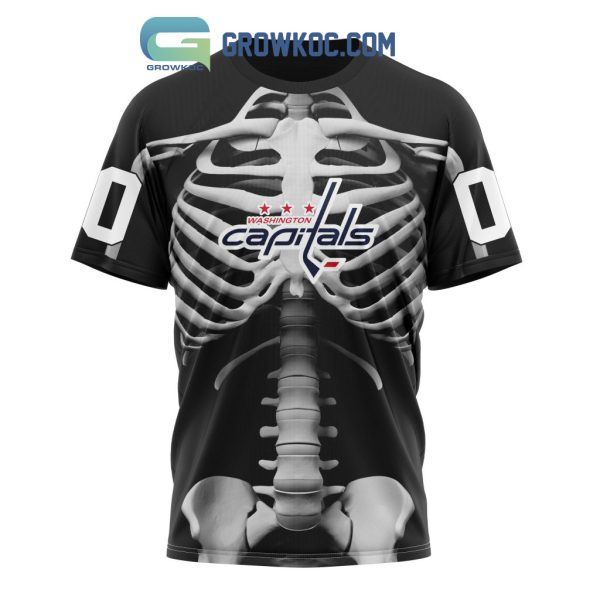 NHL Washington Capitals Special Skeleton Costume For Halloween Hoodie T Shirt