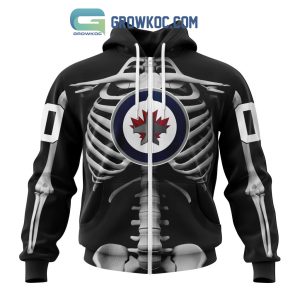NHL Winnipeg Jets Special Skeleton Costume For Halloween Hoodie T Shirt